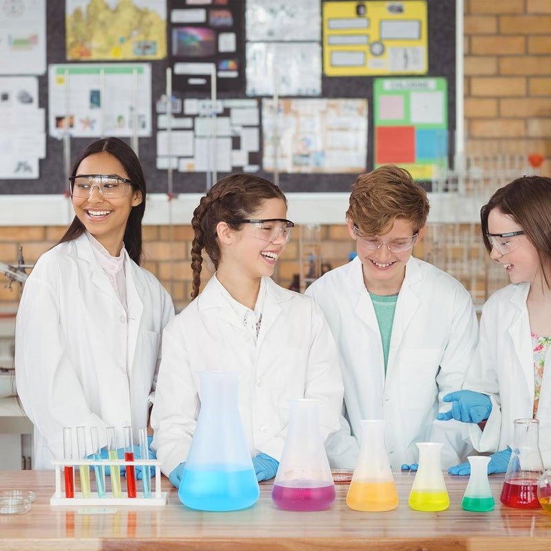 DoubleFill 20 Pcs Plastic Beakers for Kids Class and Party, Scientific Conical Flask, Laboratory Chemical Erlenmeyer Education Learning Tool, 50ml, 100ml, 250ml, 500ml, 1000ml - Image 5